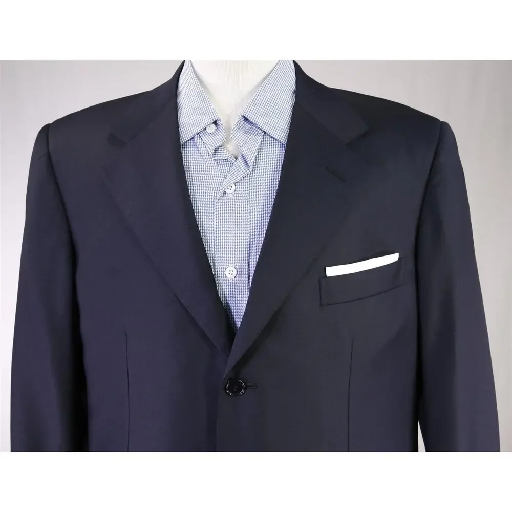 Tincati Milano Saint Andrews Navy Blue 3-Btn Wool Blazer Jacket 40R